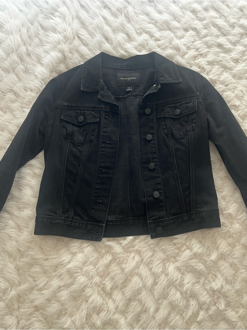Banana Republic Black Denim Trucker Jacket